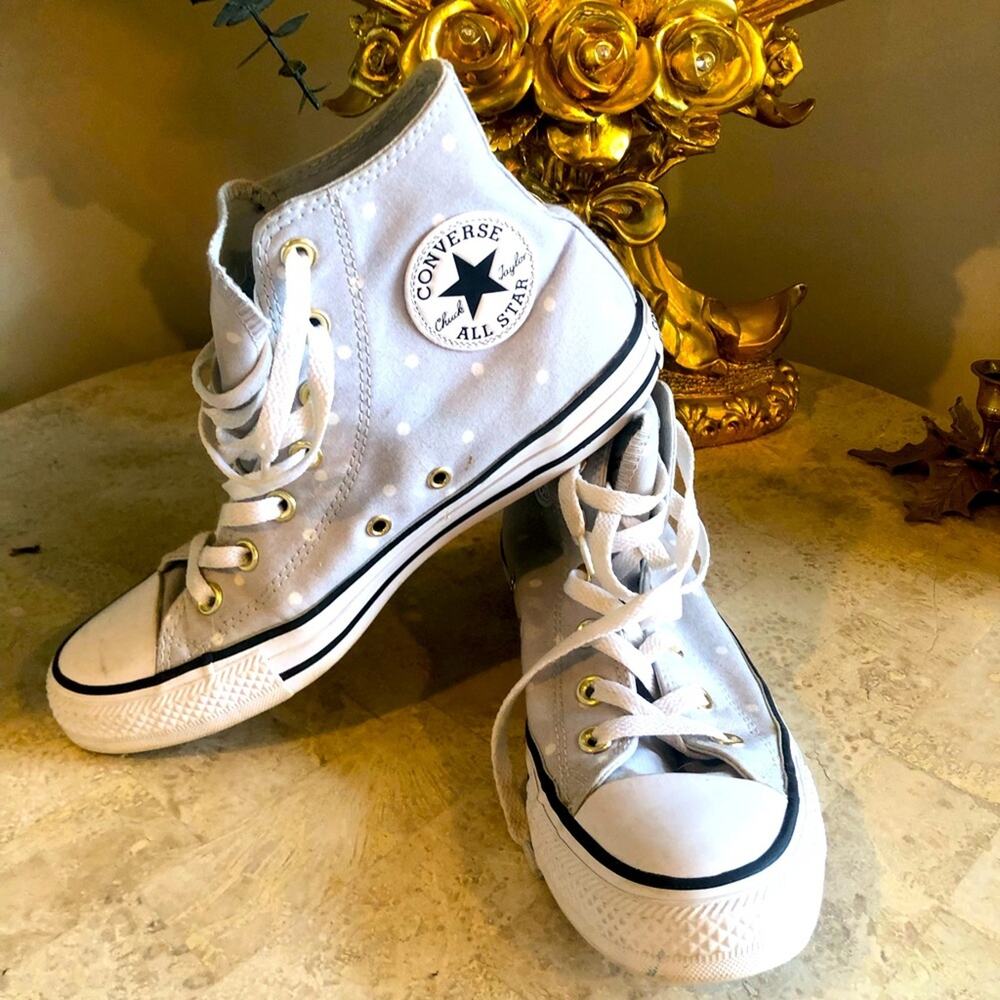 Converse polka dot hi top Sz:8